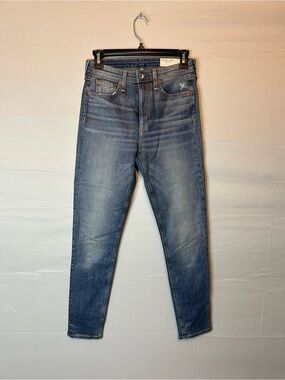 Rag & Bone Women’s Size 25 Nina High Rise Ankle Skinny Waxed Jeans Blue 53